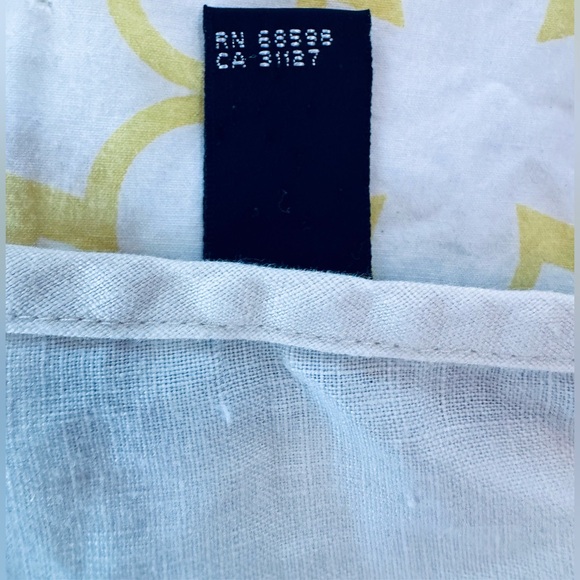 DKNY-skirt 100% linen, flower embroidered boho apron - Picture 6 of 7